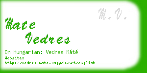 mate vedres business card