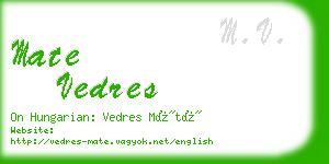mate vedres business card